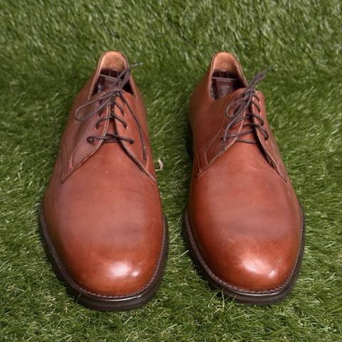 Coach Mens Size 9 M Brown Leather Plain Toe Derby Dress Shoes Italy Vintage photo 2