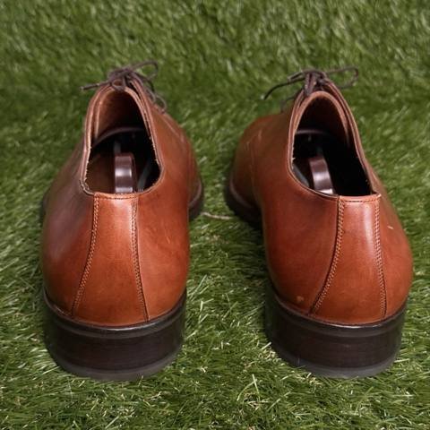 Coach Mens Size 9 M Brown Leather Plain Toe Derby Dress Shoes Italy Vintage photo 4