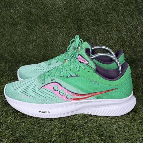 Saucony Ride 16 Womens Size 10.5 Green Pink PWRRUN Running Shoes S10830-25 photo 4