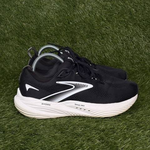 Brooks Glycerin 22 Womens Size 9 D Black White Cushioned Running Shoes Sneakers
