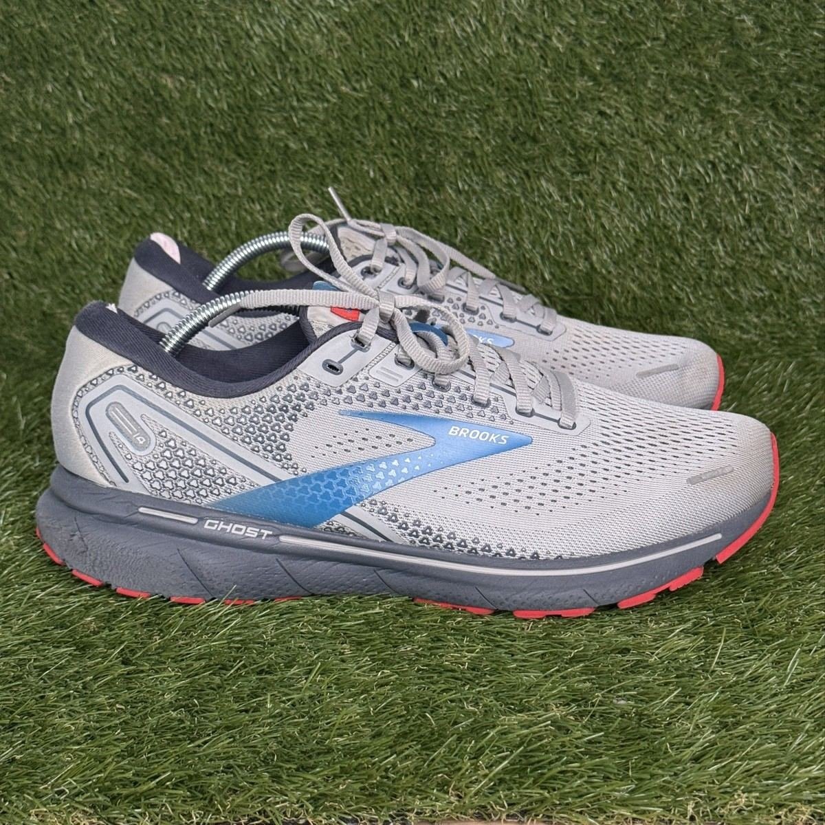 Brooks Ghost 14 Mens Size 12 Gray Blue Road Running Shoes Sneakers 1103691D078