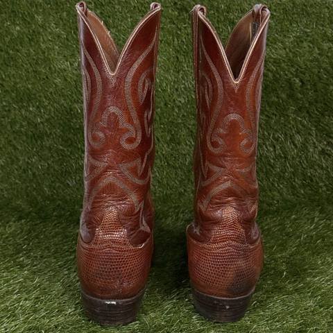 Lucchese Mcreedy Mens Size 9 D Brown Teju Lizard Western Cowboy Boots USA Made photo 5