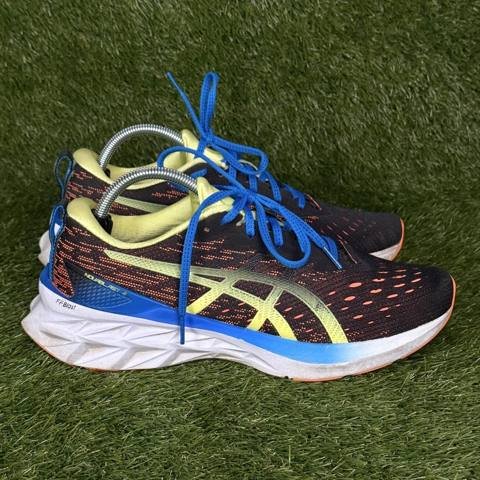 Asics Novablast 2 Mens Size 10.5 Black Blue Orange Running Shoes 1011B192