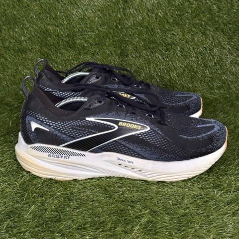 Brooks Glycerin GTS 22 Mens Size 13 2E Wide Black Blue Support Running Shoes