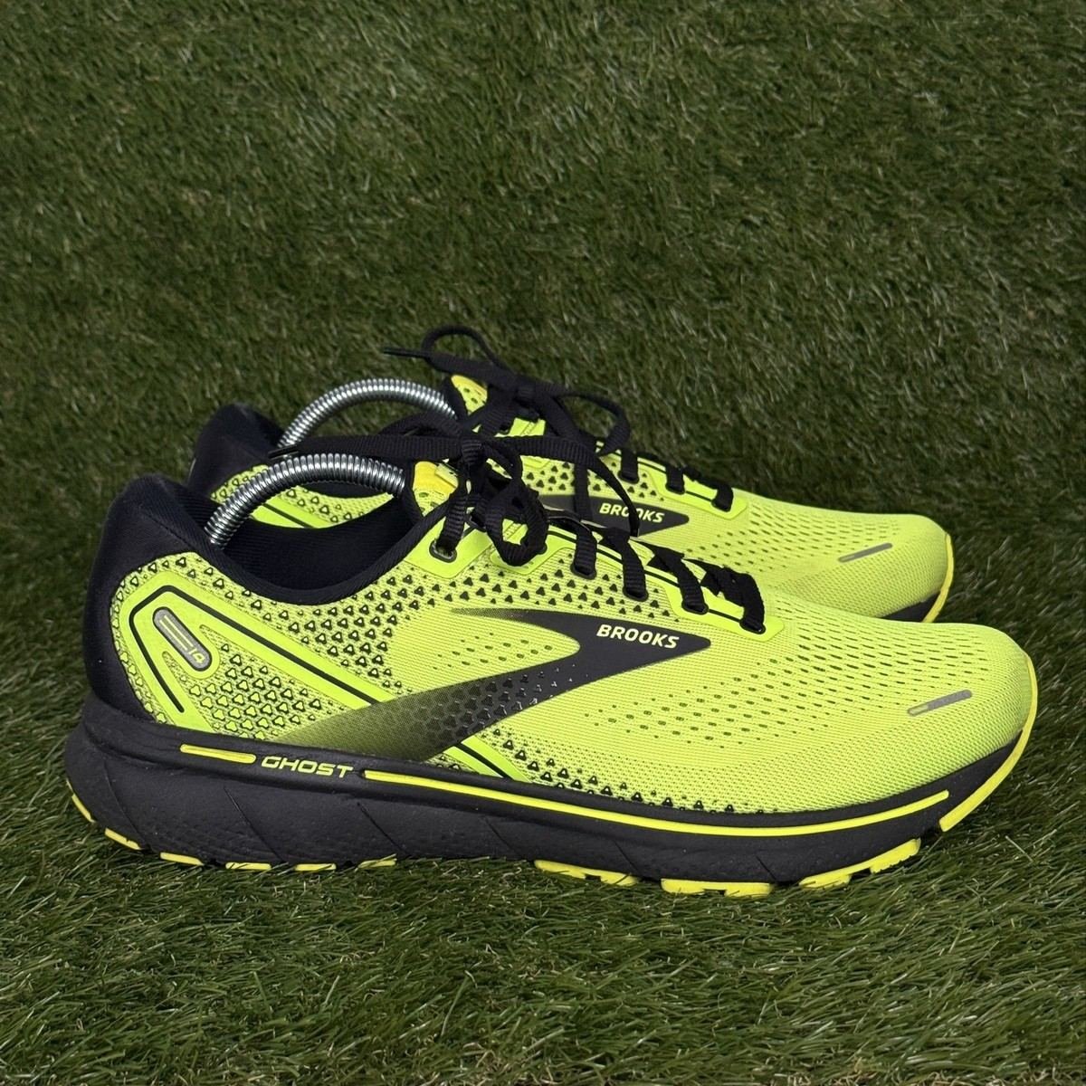 Brooks Ghost 14 Mens Size 11 Neon Yellow Green Road Running Shoes 1103691D770