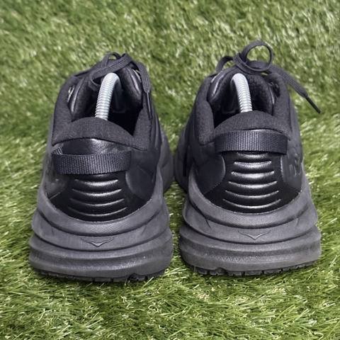 Hoka One One Bondi SR Mens Size 9.5 Black Leather Slip Resistant Work Shoes photo 4