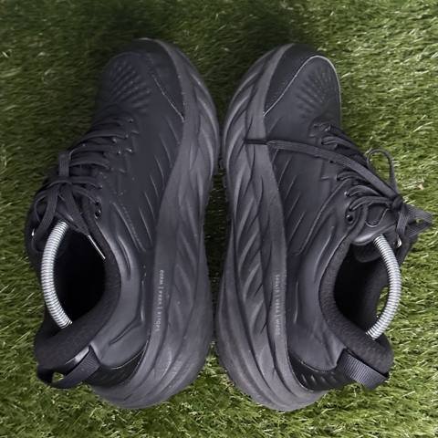 Hoka One One Bondi SR Mens Size 9.5 Black Leather Slip Resistant Work Shoes photo 5