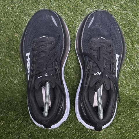 Hoka Bondi 8 Womens Size 7.5 D Wide Black White Max Cushion Running Shoes photo 6