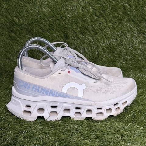On Cloud Cloudmonster 3 Womens Size 7 White Sand Max Cushion Running Shoes