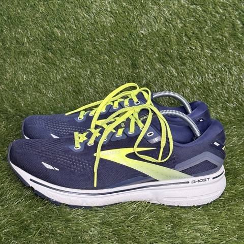 Brooks Ghost 15 Mens Size 11.5 D Navy Neon Cushioned Running Shoes 1103931D429 photo 3