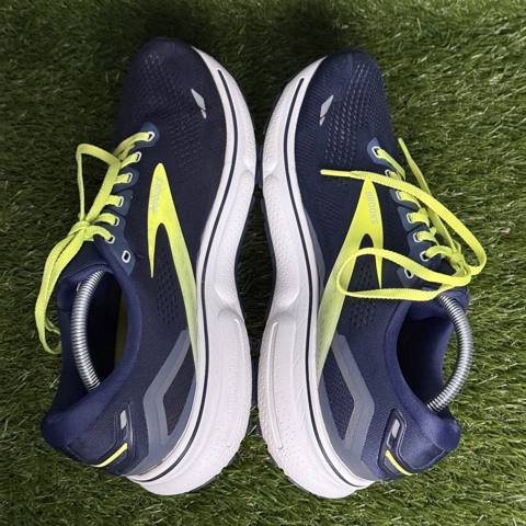 Brooks Ghost 15 Mens Size 11.5 D Navy Neon Cushioned Running Shoes 1103931D429 photo 5