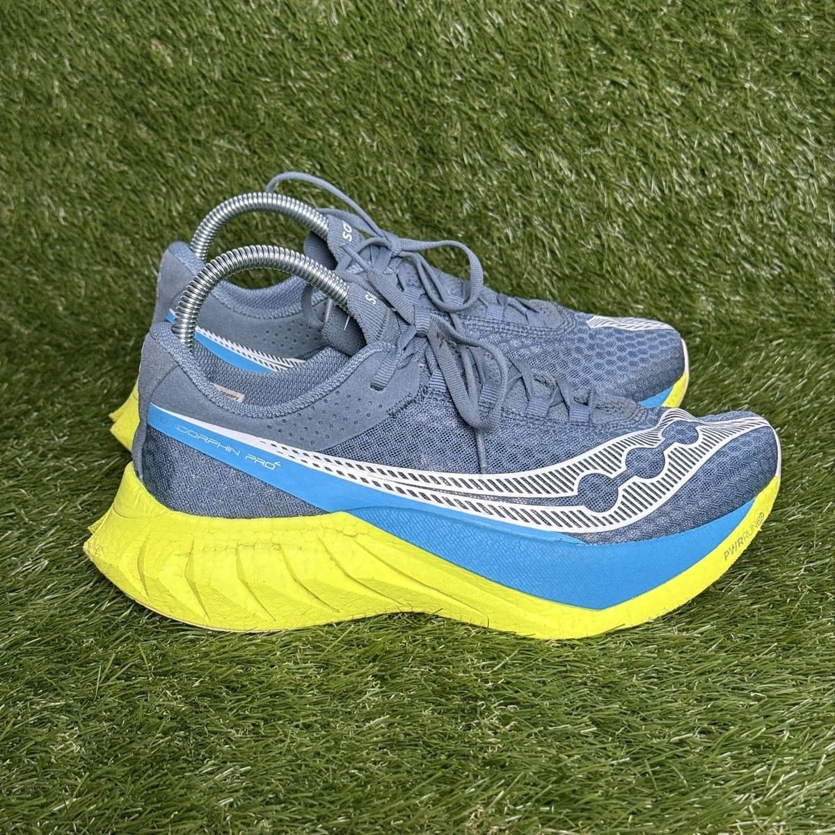 Saucony Hurricane 24 Womens Size 9 Blue Citron Max Support Running Shoes S10933