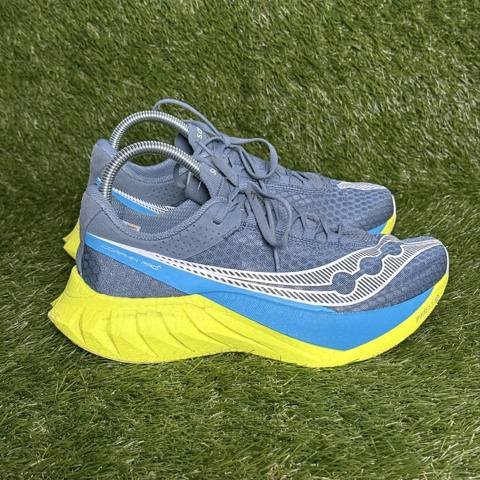 Saucony Hurricane 24 Womens Size 9 Blue Citron Max Support Running Shoes S10933
