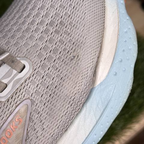 Brooks Glycerin 21 Womens Size 8 B Cream Sky Blue Orange Cushioned Running Shoes photo 6