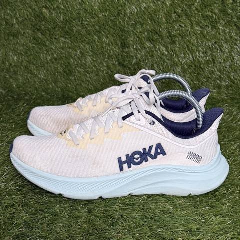 Hoka Solimar Womens Size 9.5 B White Navy Lightweight Running Shoes 1123075 photo 3