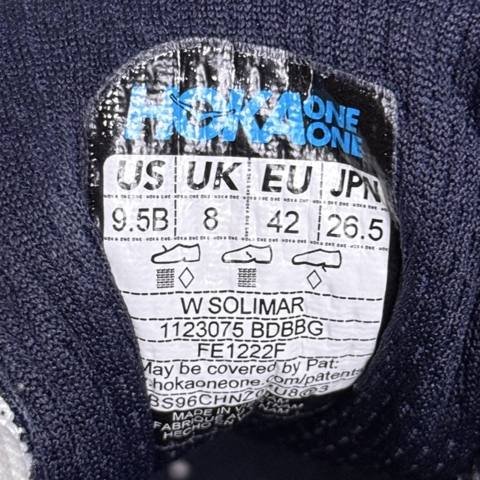 Hoka Solimar Womens Size 9.5 B White Navy Lightweight Running Shoes 1123075 photo 8