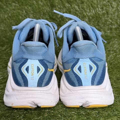 Hoka Clifton 10 Mens Size 9 D Blue Yellow Cushioned Running Shoes 1162030 photo 4