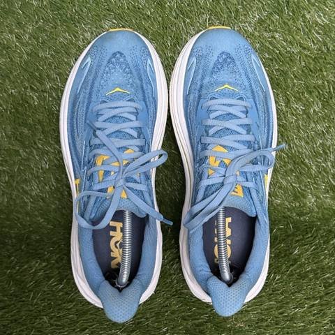 Hoka Clifton 10 Mens Size 9 D Blue Yellow Cushioned Running Shoes 1162030 photo 6