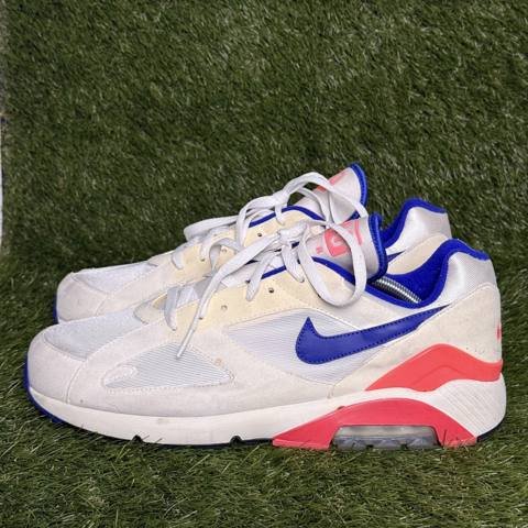Nike Air Max 180 OG Ultramarine Mens Size 13 White Blue Solar Red 615287-100 photo 3