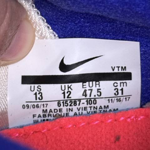 Nike Air Max 180 OG Ultramarine Mens Size 13 White Blue Solar Red 615287-100 photo 8