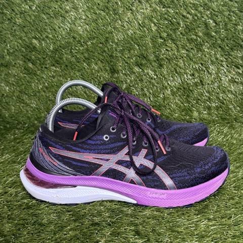 Asics Gel-Kayano 29 Womens Size 9 Black Purple Stability Running Shoes 1012B272