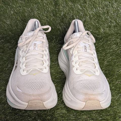 Hoka Bondi 9 Womens Size 10 B Cream Sea Glass Max Cushion Running Shoes 1162012 photo 2