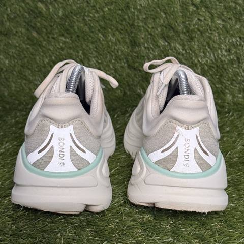 Hoka Bondi 9 Womens Size 10 B Cream Sea Glass Max Cushion Running Shoes 1162012 photo 4
