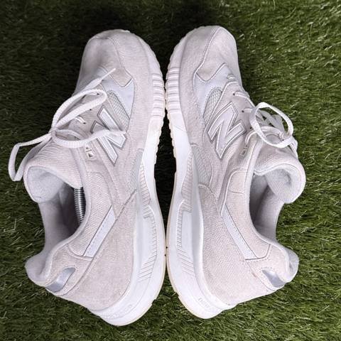 New Balance 530 Mens Size 13 D White Beige Suede Mesh Sneakers M530AW 2016 photo 5