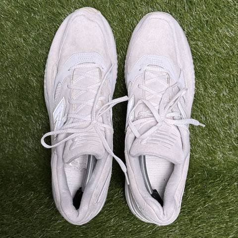 New Balance 530 Mens Size 13 D White Beige Suede Mesh Sneakers M530AW 2016 photo 6