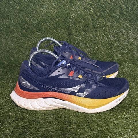 Saucony Endorphin Speed 4 Mens Size 9.5 Navy Orange Nylon Plate Running Shoes