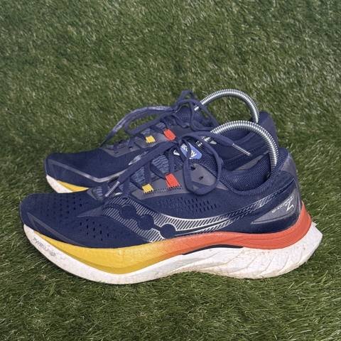 Saucony Endorphin Speed 4 Mens Size 9.5 Navy Orange Nylon Plate Running Shoes photo 3