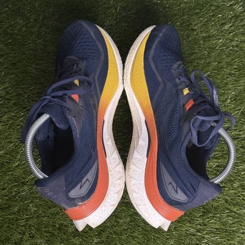 Saucony Endorphin Speed 4 Mens Size 9.5 Navy Orange Nylon Plate Running Shoes photo 5