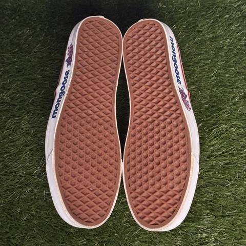 Vans Authentic x Mongoose Our Legends Mens Size 11.5 Red Blue Checkerboard Shoes photo 7