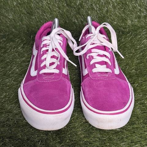 Vans Old Skool Platform Womens Size 10 Fuchsia Pink Suede Canvas Skate Shoes photo 2