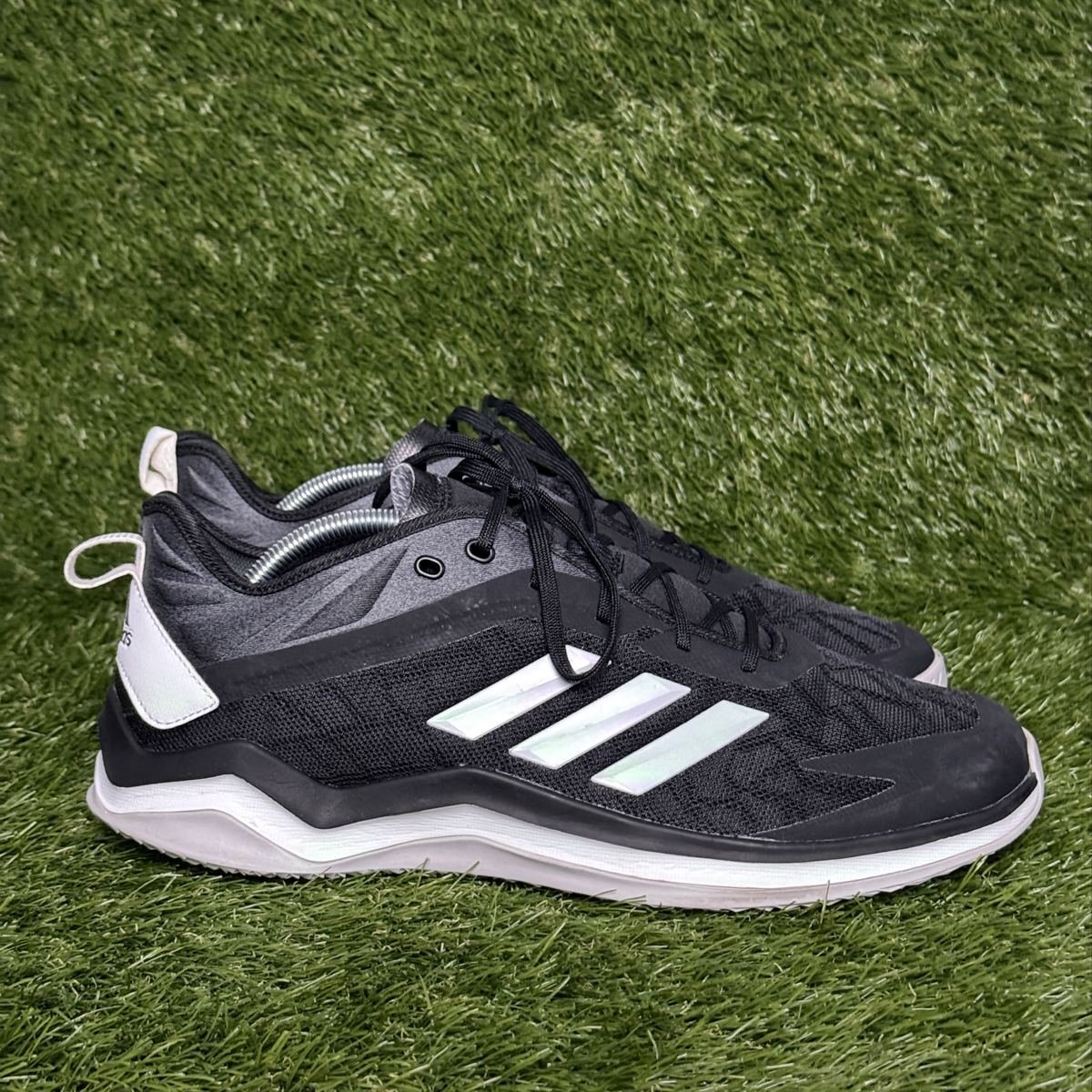Adidas Speed Trainer 4 Mens Size 12 Black White Baseball Turf Shoes CG5131