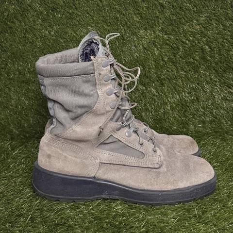 Wellco Air Force TW Mens 9.5 W Sage Green Suede Military Combat Boots Flight
